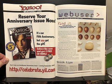 Yahoo! Internet Life, July, 2001