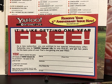 Yahoo! Internet Life, August, 2001