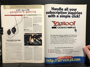 Yahoo! Internet Life, December, 2001