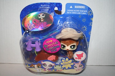 Littlest Pet Shop - #819 - Meerkat with Cloth Hat - Special Edition!