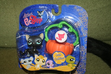 Littlest Pet Shop - #994 - Black Cat with Pumpkin