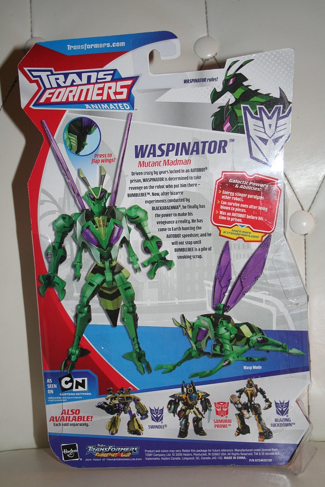 Transformers Animated - Waspinator Deluxe Class Figure - Parry Game Preserve