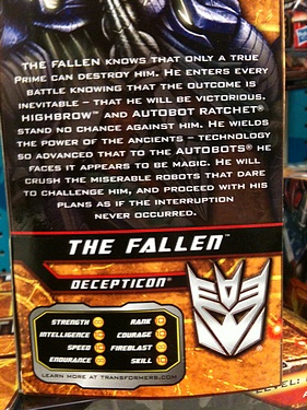 Transformers More Than Meets The Eye (2010) - The Fallen with Staff Voyager Class