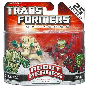 Transformers Robot Heroes - Tigatron vs. Inferno