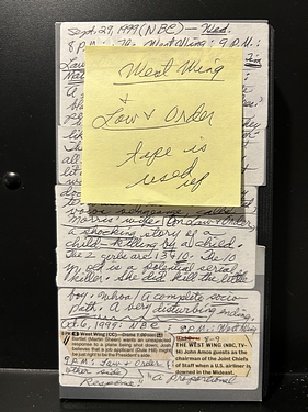 Tucson - Tape 0014 - #1204 - The West Wing (Sept 29, 1999), Law & Order