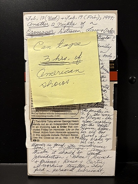Tucson - Tape 0029 - #1318 - Law & Order + Homicide Cross Over (Feb 17-18, 1999) 