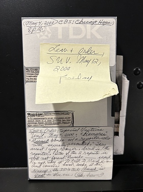 Tucson - Tape 0037 - #1326 - Chicago Hope (May 4, 2000), Law & Order (May. 5, 2000)