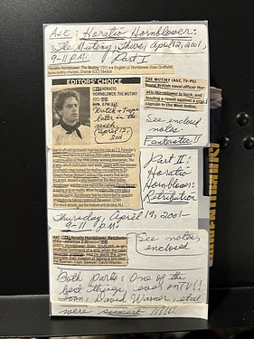 Tucson - Tape 0058 - #1458 - Horatio Hornblower (A&E, April 12, 2001) - long notes!