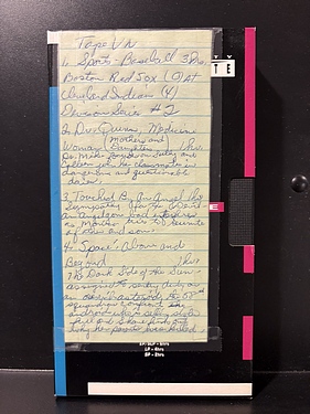 Toledo - Tape V-N - #2002 - Baseball Red Sox at Indians, Dr. Quinn, Touched by an Angel, Space: Above and Beyond (October 8, 1995)