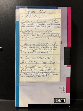 Toledo - Tape N-K - #2007 - Dr. Quinn, Raven, Murder...She Wrote, The Carol Burnett Show, Quantum Leap